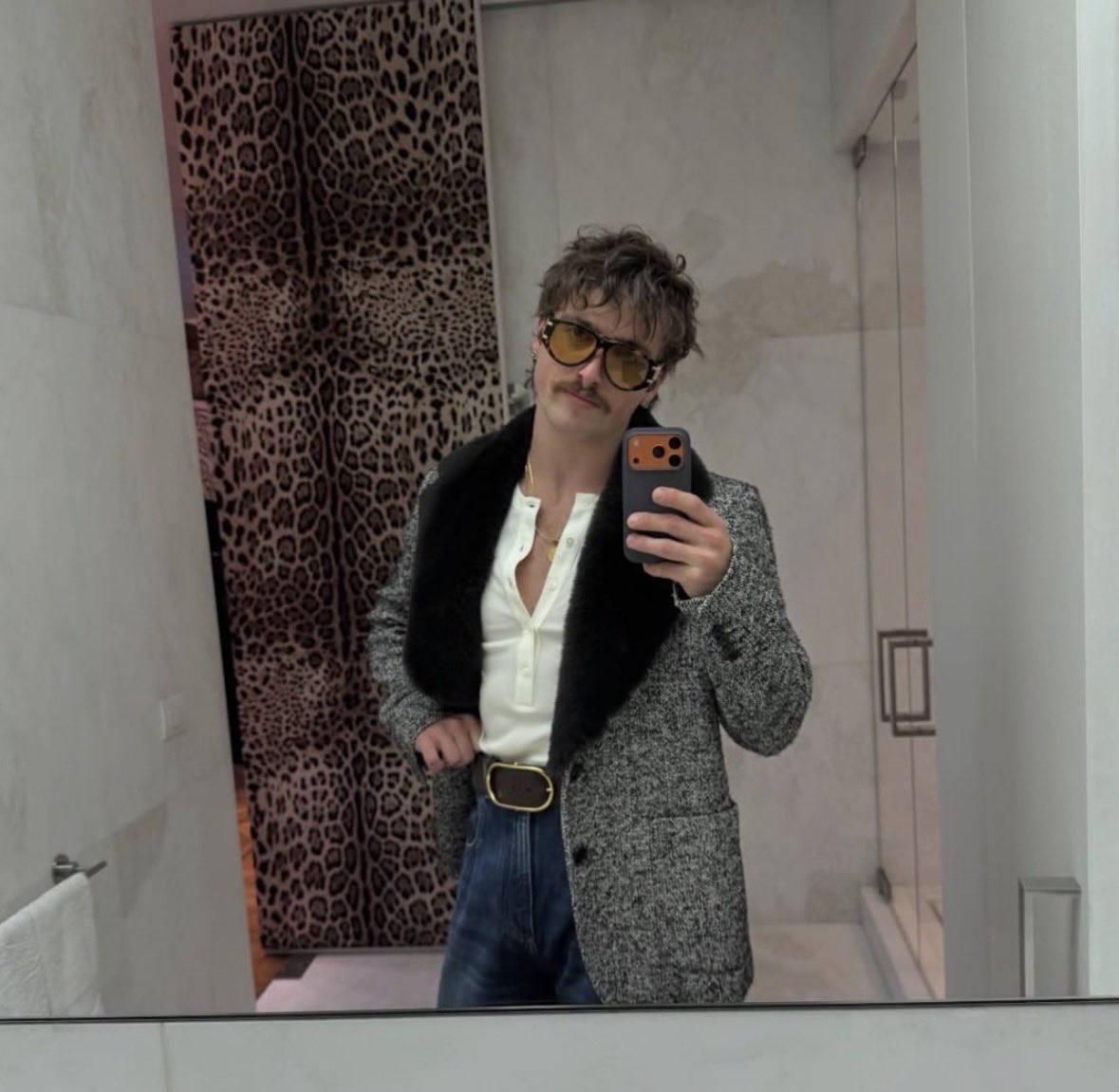 BooneAccess's tweet image. "Fashin weak" 

 — Benson Boone via instagram.