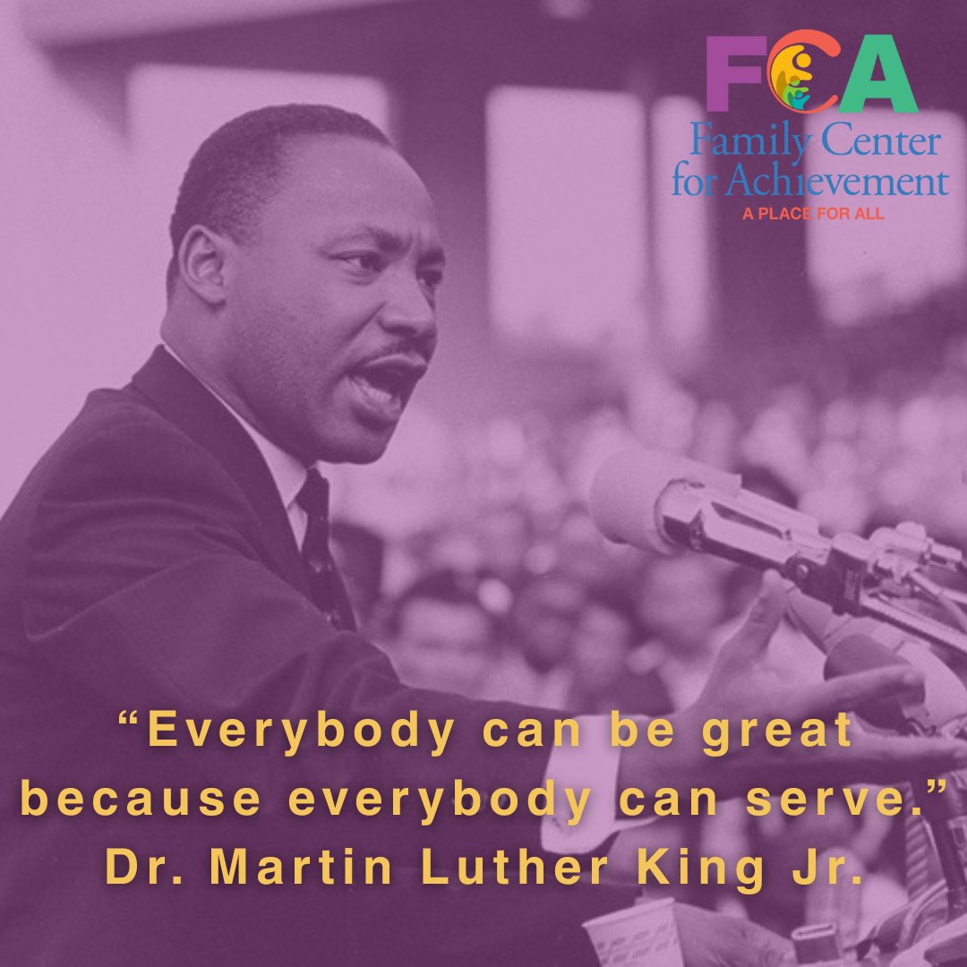 FCAchieve's tweet photo. On Martin Luther King Jr. Day, we reflect on the importance of fairness, opportunity, and community. Dr. King’s vision continues to inspire our commitment to helping people reach their full potential.
#MLKDay #Justice #Achievement #FamilyCenterForAchievement #Community https://t.co/qRjIXMNMGI