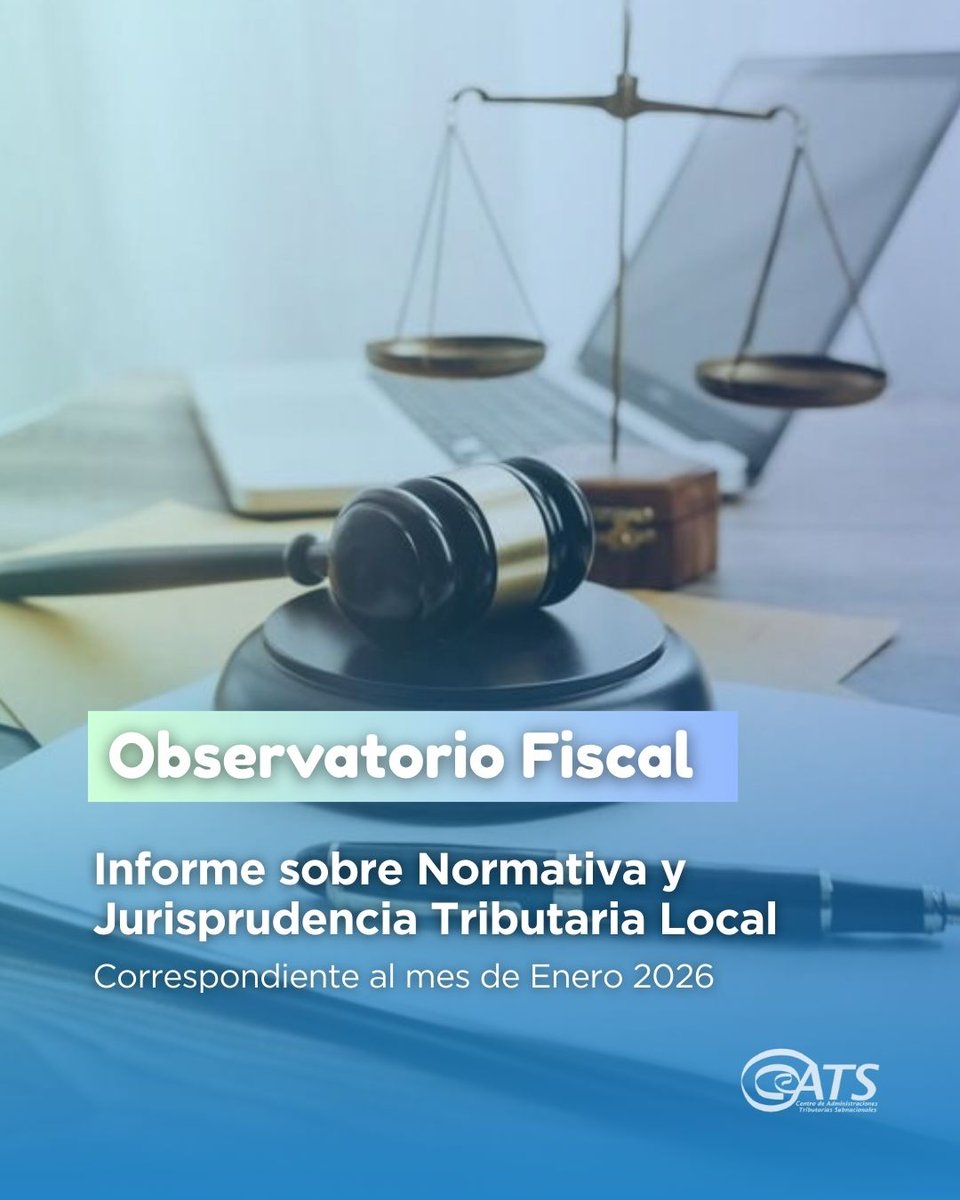 Desde el Observatorio CeATS continuamos fortaleciendo nuestra labor de análisis, seguimiento y difusión de la normativa tributaria local.

Ya se encuentra disponible el Informe sobre Normativa y Jurisprudencia Local – Enero 2026.

Podes solicitalo en: capacitacion@ceats.org