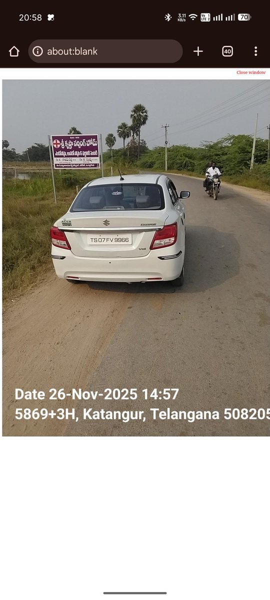 BhargavPasala's tweet photo. @HYDTP @CYBTRAFFIC @TelanganaCMO Meanwhile, guilty Dzire TS07FV9966 has MULTIPLE violations! Screenshots attached https://t.co/jjcrPWehIK