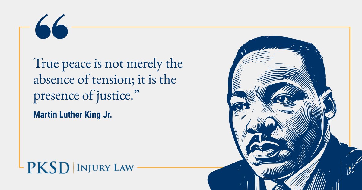 PKSDLaw's tweet photo. Today we honor Dr. Martin Luther King Jr. and his enduring call for justice. Our mission is justice, today and every day.⚖️ https://t.co/IQO8gMWL1e