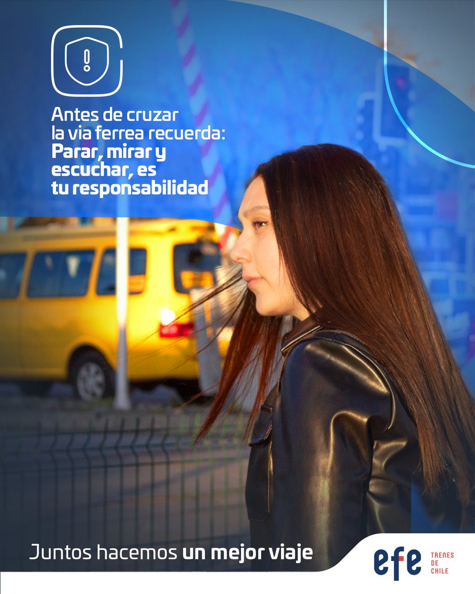 🚄 ¡Atención en los cruces ferroviarios! 🚫 El autocuidado es clave.