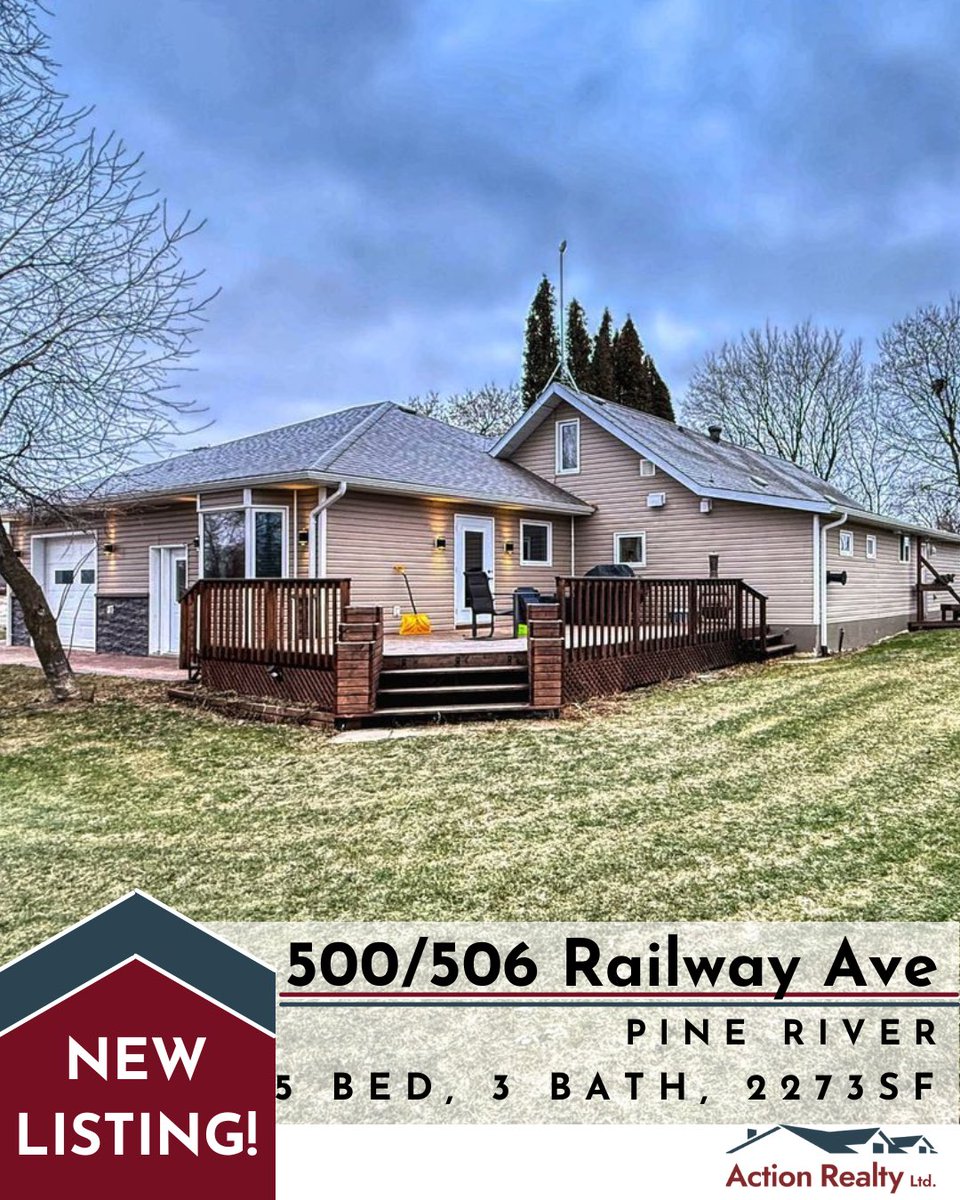 NEW LISTING! 500 &amp; 506 Railway Ave in Pine River listed for $229,000! Full details are here: actionrealtyltd.ca/other-parkland…