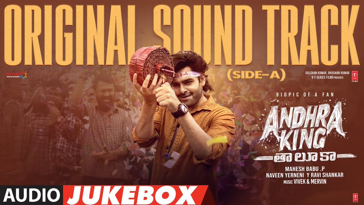 #AndhraKingTaluka OST SIDE - A out now ❤️‍🔥

▶️ youtu.be/iiFV85l5DUc

Music by <a href="/iamviveksiva/">Vivek Siva</a> &amp; <a href="/mervinjsolomon/">Mervin Solomon</a>

#RAmPOthineni #RAPO