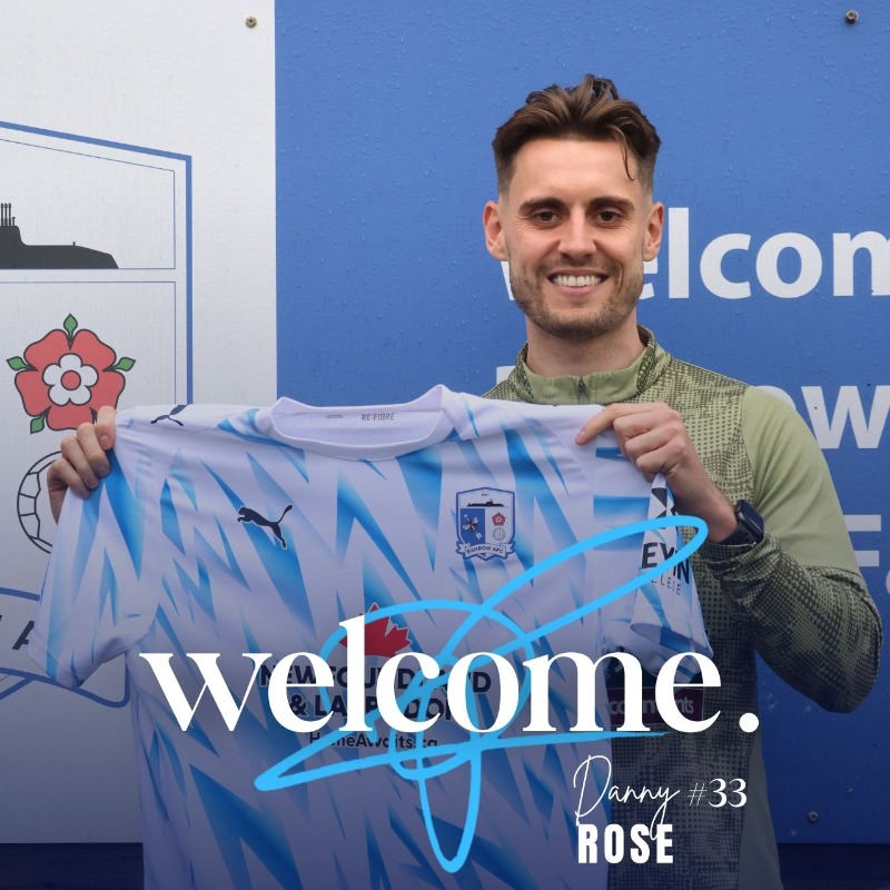 BarrowAFC's tweet photo. ✍️ Barrow AFC are delighted to announce the permanent signing of forward Danny Rose, from fellow SkyBet League Two side Grimsby Town, for an undisclosed transfer fee subject to EFL approval.

Welcome to the Bluebirds, Danny 💙

#WeAreBarrow