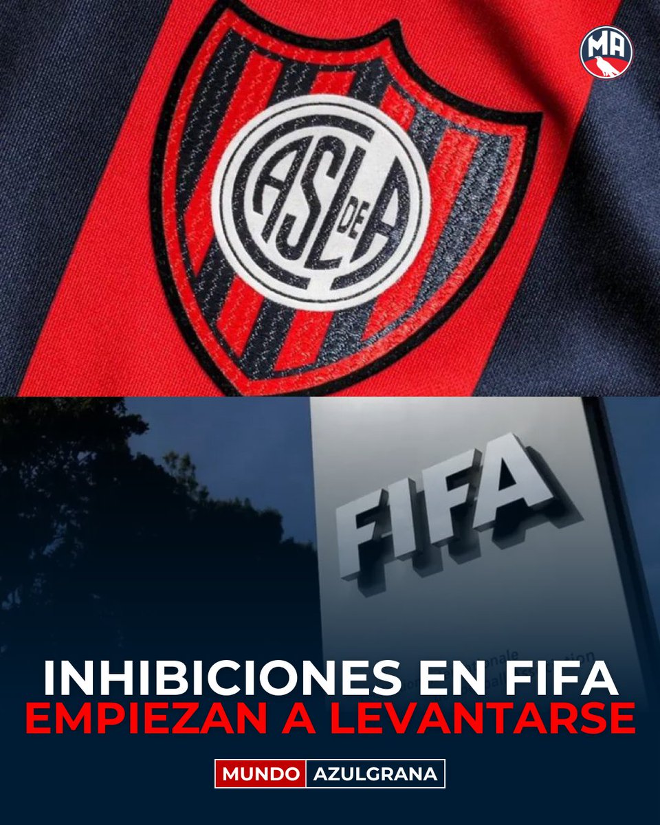 🚨✅ EMPIEZAN A LEVANTARSE LAS INHIBICIONES.

San Lorenzo ya realizó y arregló los pagos de cada inhibición y aguarda la autorización del banco para que todos lleguen a destino.

👉🏼 En la página de FIFA ya aparecen tres menos (once inhibiciones) y desde San Lorenzo confían en que