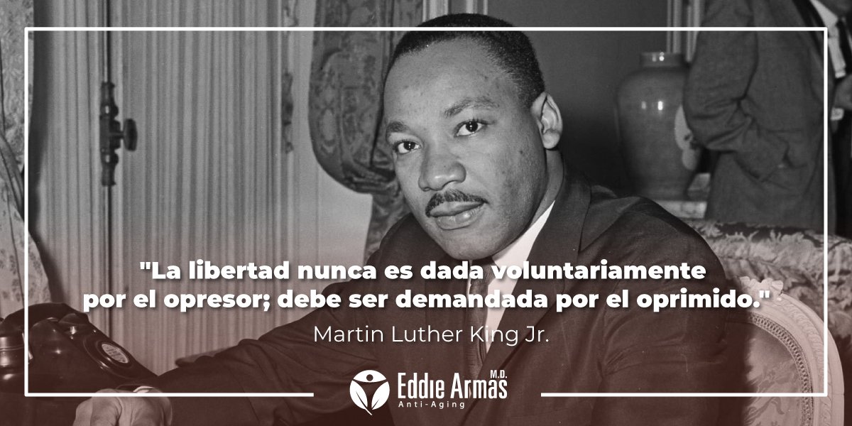 DrEddieArmas's tweet photo. La libertad no es un regalo, es una conquista. Toda voz tiene poder, los cambios empiezan cuando decidimos no callar más. #DíadeMartinLutherKing https://t.co/7c0gaNCIc3