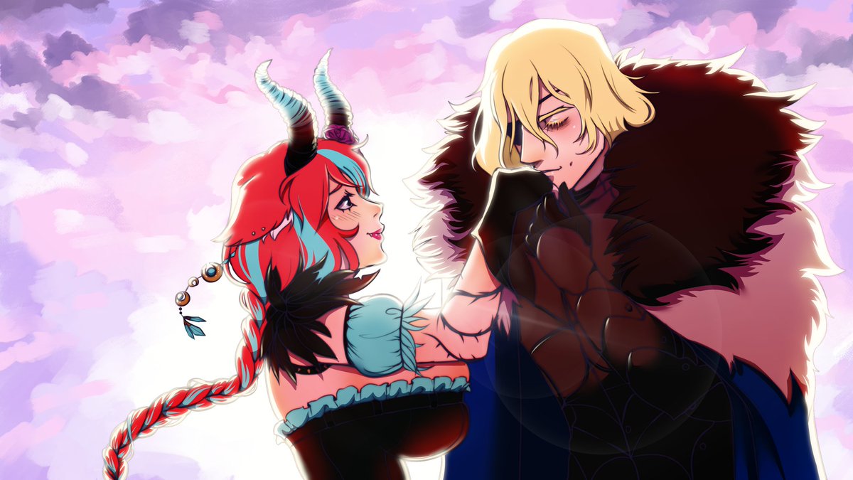 RaveniaDemonCat's tweet photo. Reminder that my bestie @Frostbun drew me this gorgeous piece that stays rent free in my head 🥹❤️💕❤️ 

I'm so in love with Dimitri AAAAAAAAAAAAAAAAAAAA- https://t.co/QAzfNsb4eA