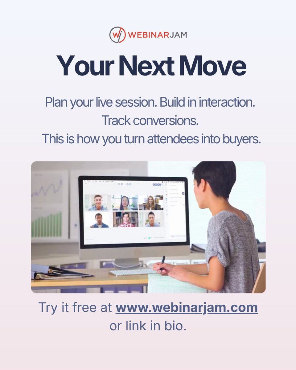 A webinar is a conversion event.

One coach filled a 12-person group in 24 hours with one Q&amp;A session.

No nurture sequence. No complex funnel. Just live value and urgency.

Live interaction turns interest into action.

Try it free at webinarjam.com