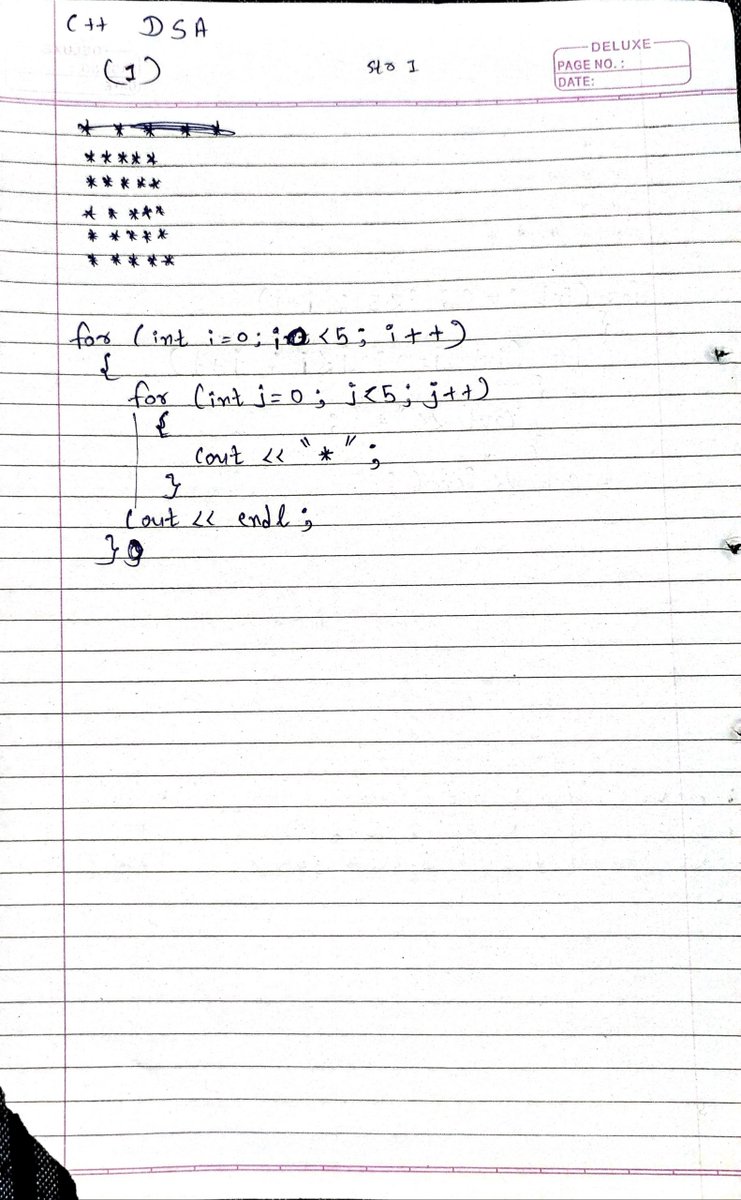 jayu_codes's tweet photo. 🚀 Day 27 of my 30-Day Coding Challenge

🖥️ HTML/CSS: None
⚙️ C++ (DSA): 6 Pattern Printing

Staying consistent, learning daily, and building strong fundamentals 📘💡
Let’s keep leveling up! 💪✨

#30DaysOfCode #LearningInPublic #WebDev #HTML #CSS #CPP #DSA #CodingJourney #Tech https://t.co/PY2ywNyVdD