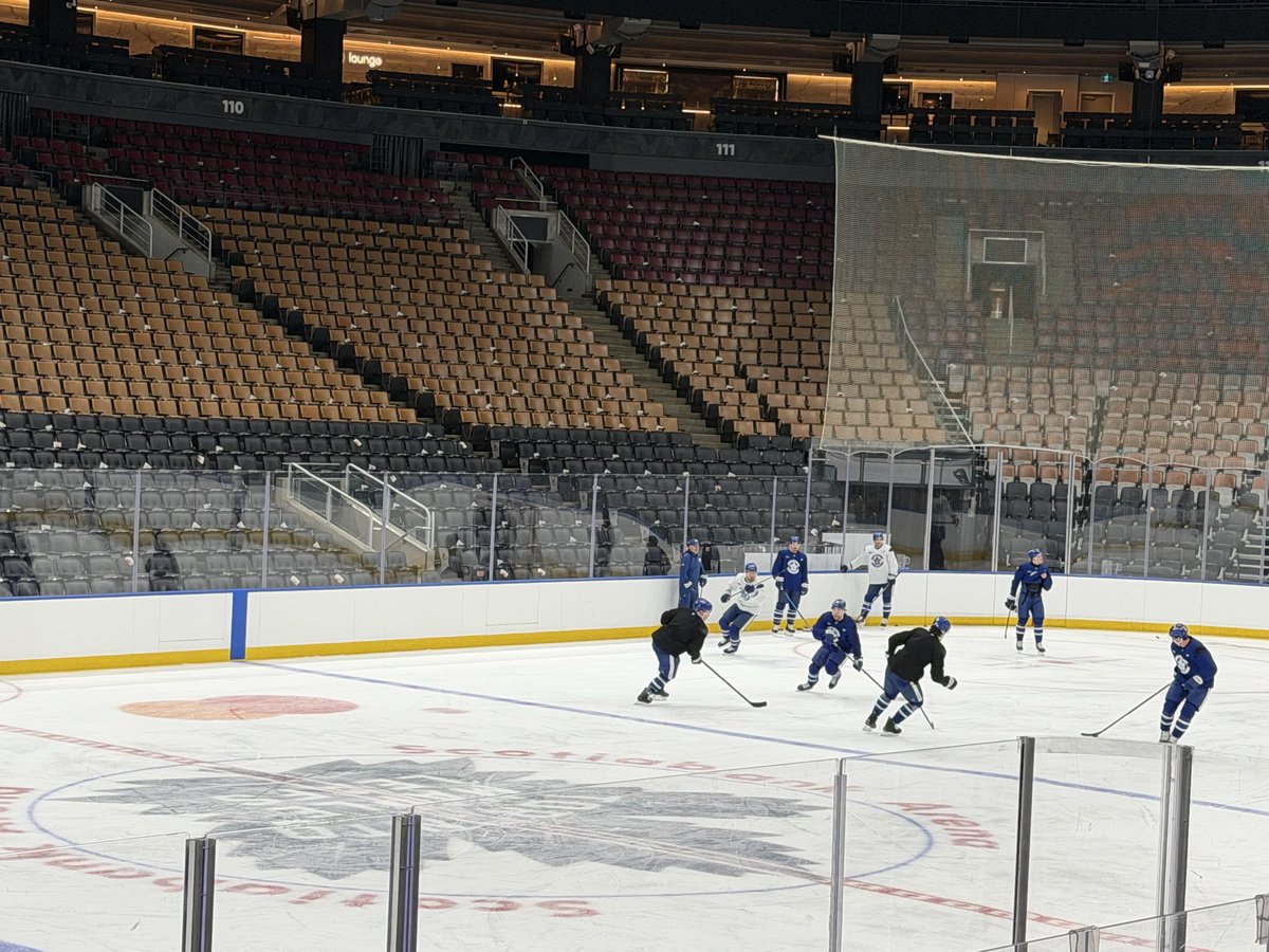 davidalter's tweet photo. #Leafs lines during morning skate Jan. 19/26

McMann-Matthews-Domi
Maccelli-Tavares-Laughton
Cowan-Roy-Robertson
Lorentz-Quillan-Jarnkrok
Absent: Knies
Injured: Nylander 

Rielly-Carlo
OEL-McCabe
Benoit-Stecher
Benning-Myers

Woll
Hildeby
Stolarz

@BodogCA https://t.co/fFYyQhKuR7