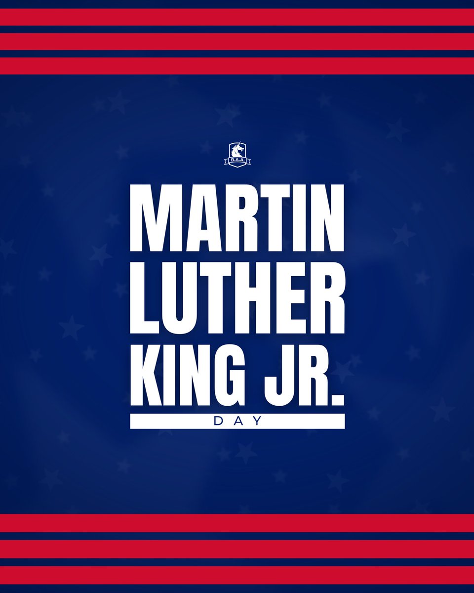 BAA's tweet image. On this day, we honor Dr. Martin Luther King Jr. and his powerful legacy of justice, equality, and unity—values that remind us to keep moving forward, together.💙💛 #MLKDay #MLKJr