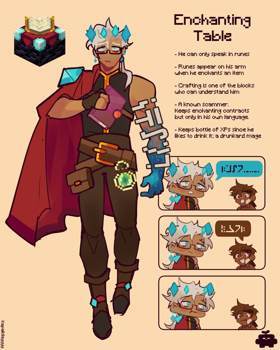 Enchanting Table🎇🌟✨
He has powers but half of it is rng