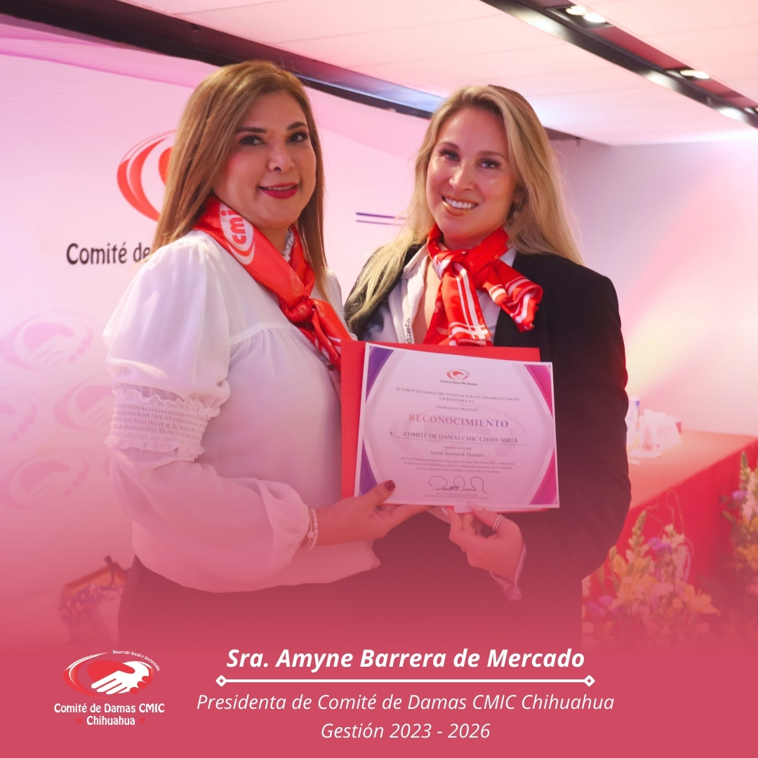 DamasCMIC's tweet image. 💖¡Gracias por llenar de #calidez la vida de quienes más lo necesitan! 💖
Desde Comité de Damas CMIC Nacional reconocemos el liderazgo de la Sra. Amyne Barrera de Mercado, Presidenta de Comité de Damas CMIC #Chihuahua  durante su gestión 2023- 2026.  #ComitéDeDamasCMIC #Liderazgo