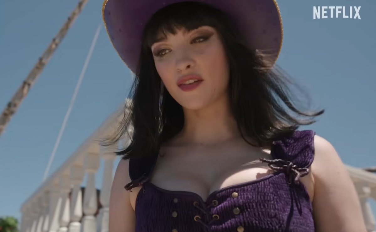 luffysredhawk's tweet image. nico robin (lera abova) such a queen carrying opla season 2 hype on her shoulders