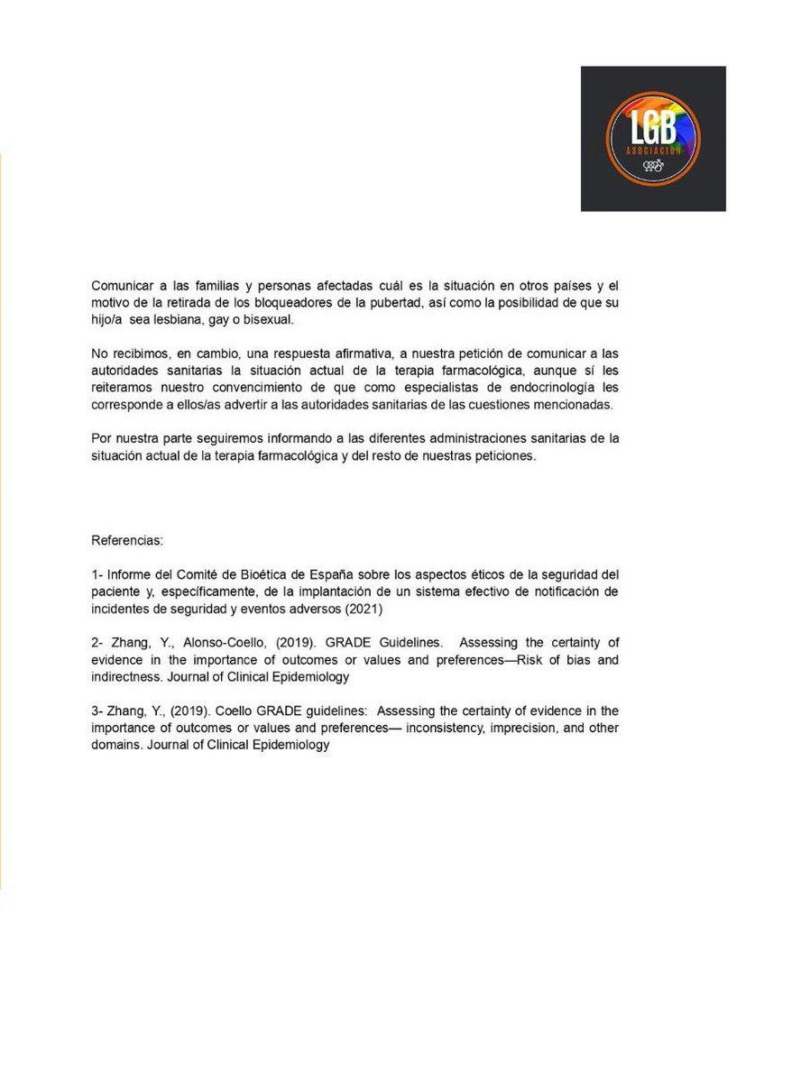 El 16 de enero, nos reunimos con la Sociedad Española de Endocrinología Pediátrica (SEEP) para transmitirles nuestra preocupación respecto al uso de bloqueadores de la pubertad y hormonas cruzadas en menores.

Aquí, nuestro comunicado.

<a href="/Monica_Garcia_G/">Mónica García</a>
#StopBloqueadoresPubertad