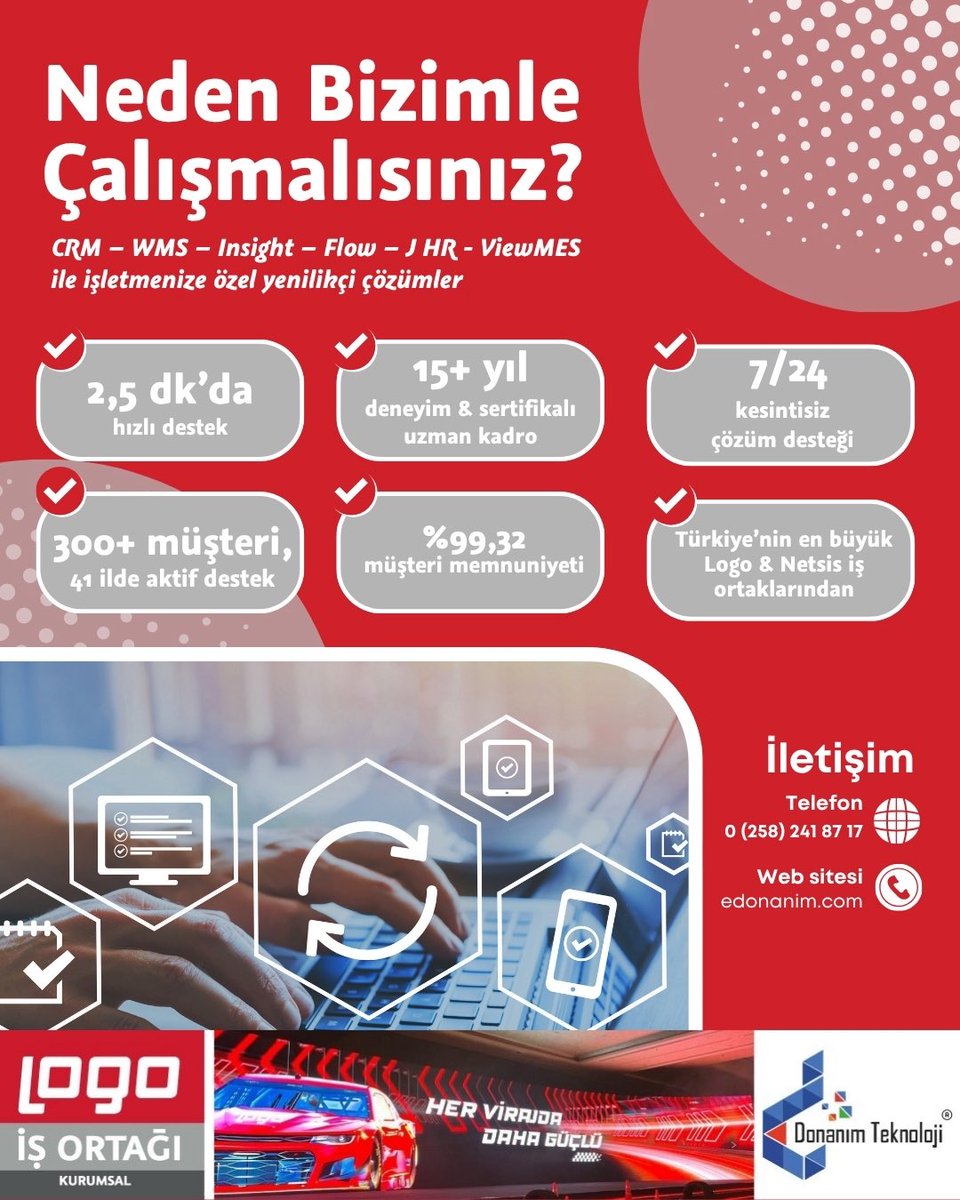 Neden bizimle çalışmalısınız?

🔗 Daha fazlası için: edonanim.com
📞 İletişim: 0 (258) 241 87 17

#ERP #LogoBulut #İşÇözümleri #Teknoloji #DonanımTeknoloji