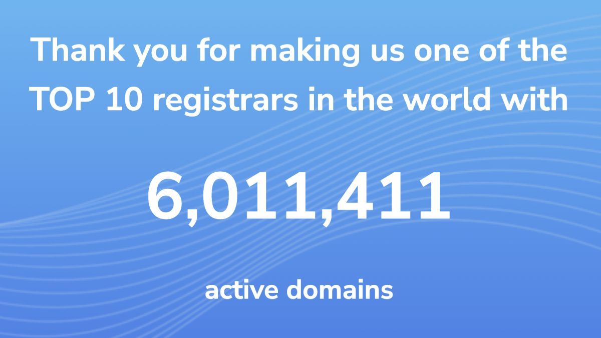 namesilo's tweet photo. 6,000,000+ active domains and counting. Thank you to everyone who trusts NameSilo with their online presence 💙 

#NameSilo #DomainNames https://t.co/Kkngx6jhmp