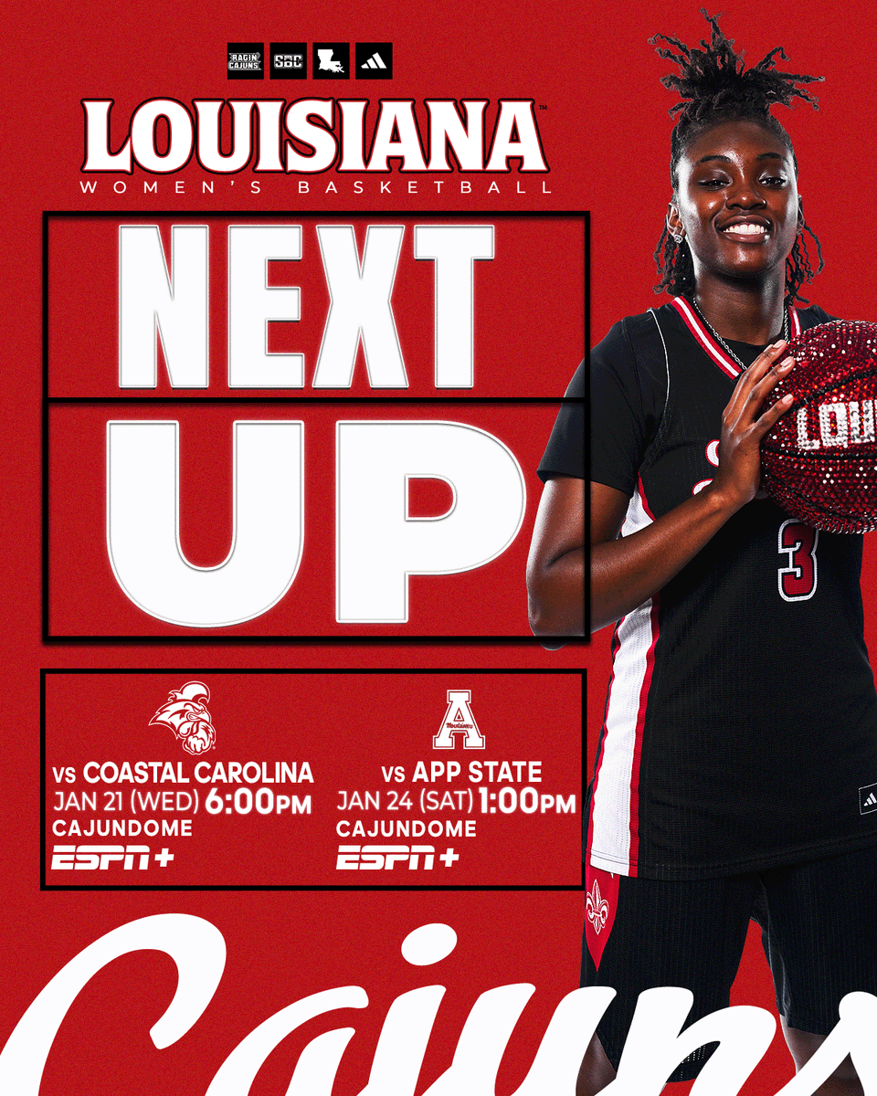 RaginCajunsWBB's tweet photo. checking back into 𝗧𝗛𝗘 𝗗𝗢𝗠𝗘 🏡🏀

#GeauxCajuns https://t.co/159Xlgd6n6