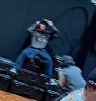 SmallChimChim's tweet image. What is Hobi doing in the back? 😂