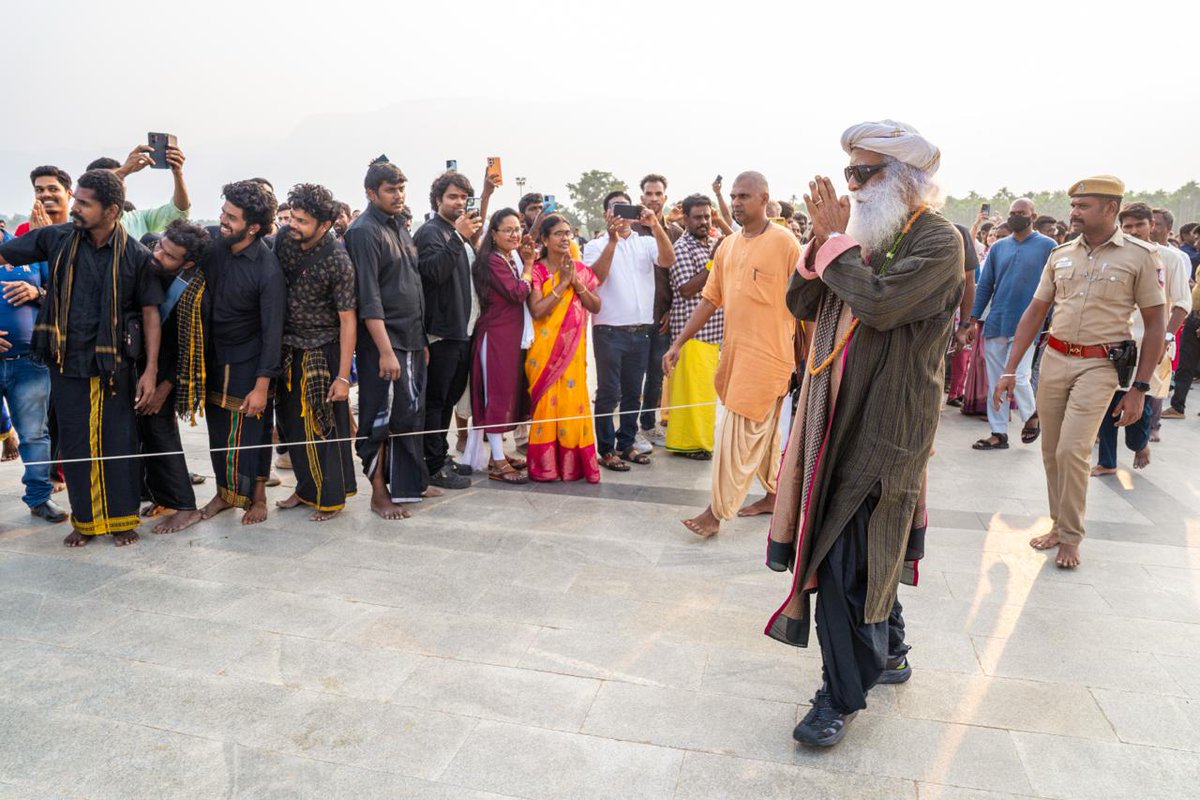 Visitors who came to see the 112-ft Adiyogi got a lot more than they expected today!