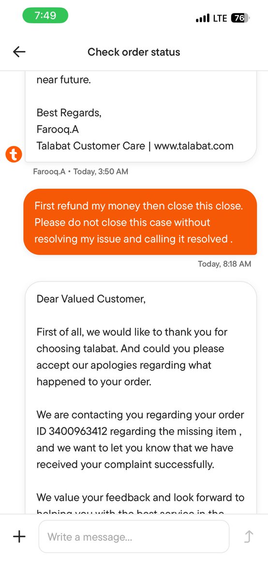 agrpreeti's tweet photo. @Talabat Day 5, 15 support requests, 100 calls &amp; no I have not yet received my refund of 180AED. 
Stop doing business if you cannot solve your customer issues. Inspite of several requests my support request is closed marking resolved without actually resolving the issue. https://t.co/839eyw5N4u