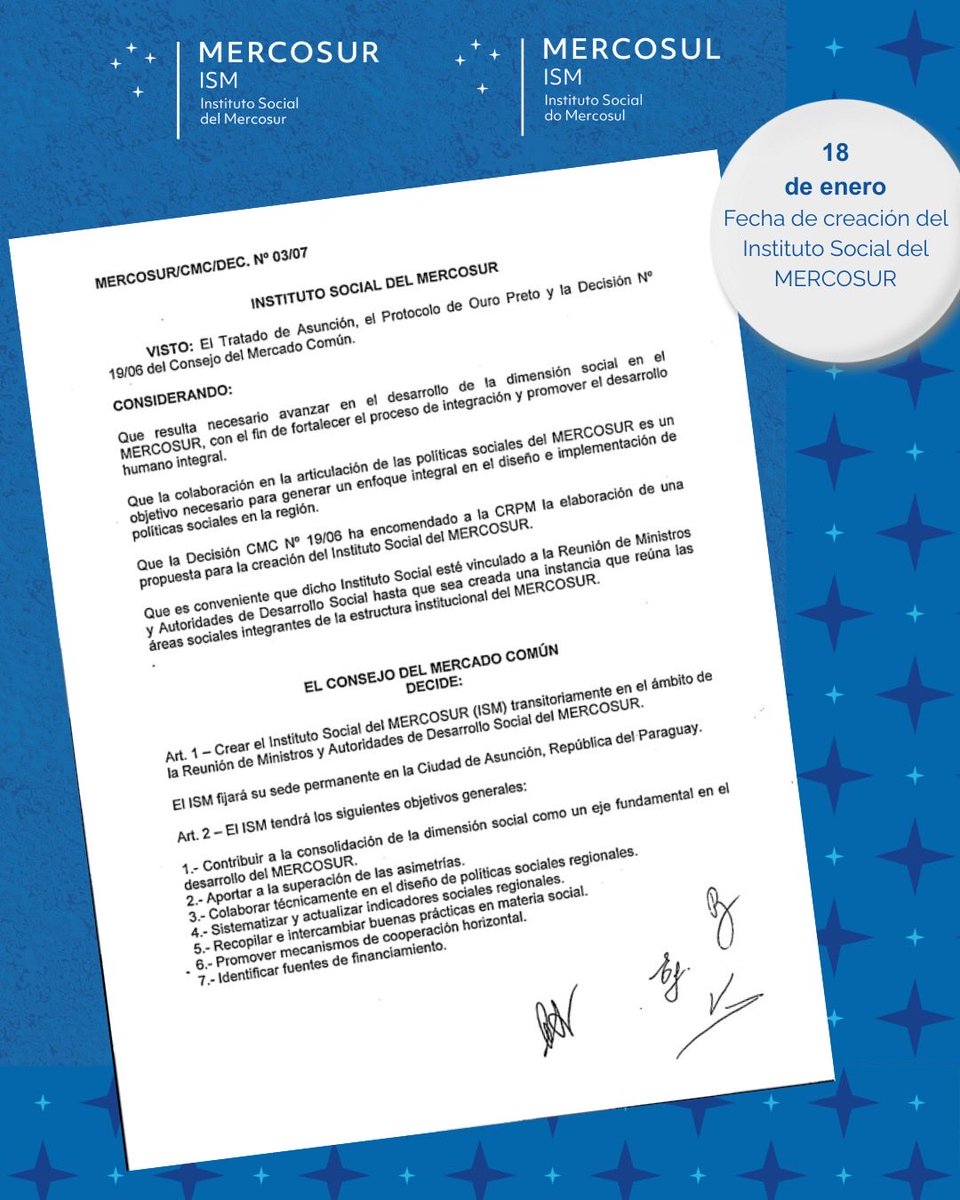 Instituto Social del MERCOSUR (ISM) tweet media