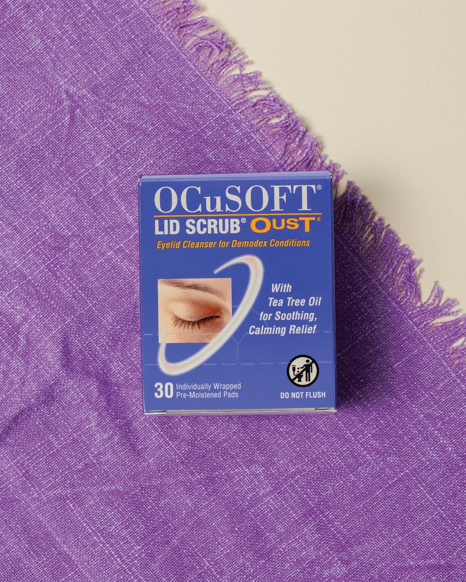 OCuSOFT Lid Scrub Oust is an extra-strength cleanser with tea tree oil that effectively relieves irritation from the eyelashes, eyelids, and face!