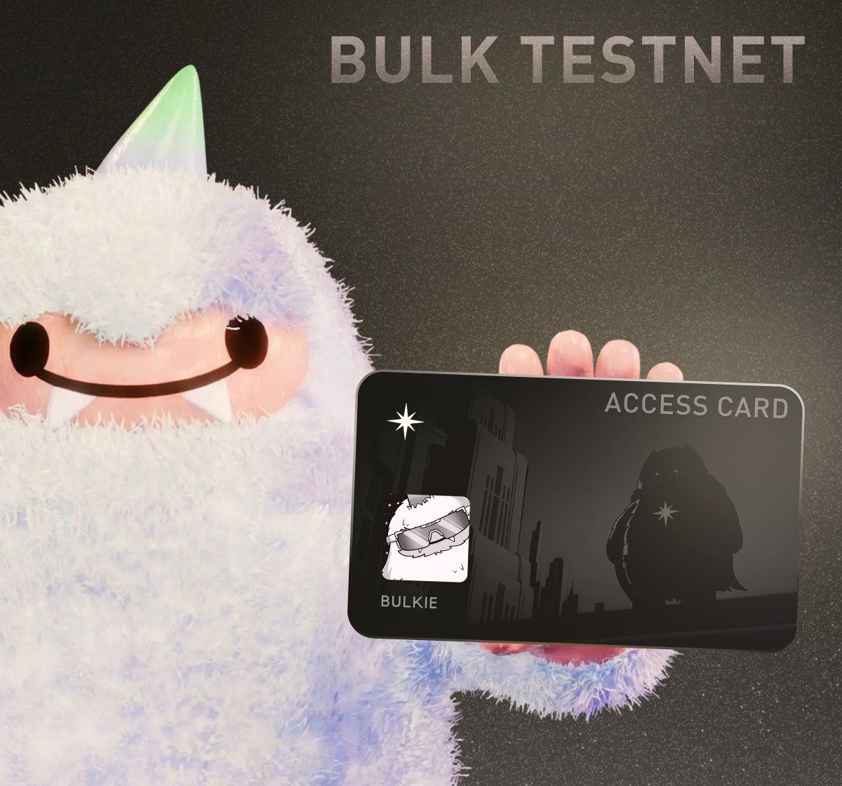 Keep an eye on your DMs 👀

Testnet access cards will be sent out all week leading up to the open testnet launch…

It is officially BULK SZN!