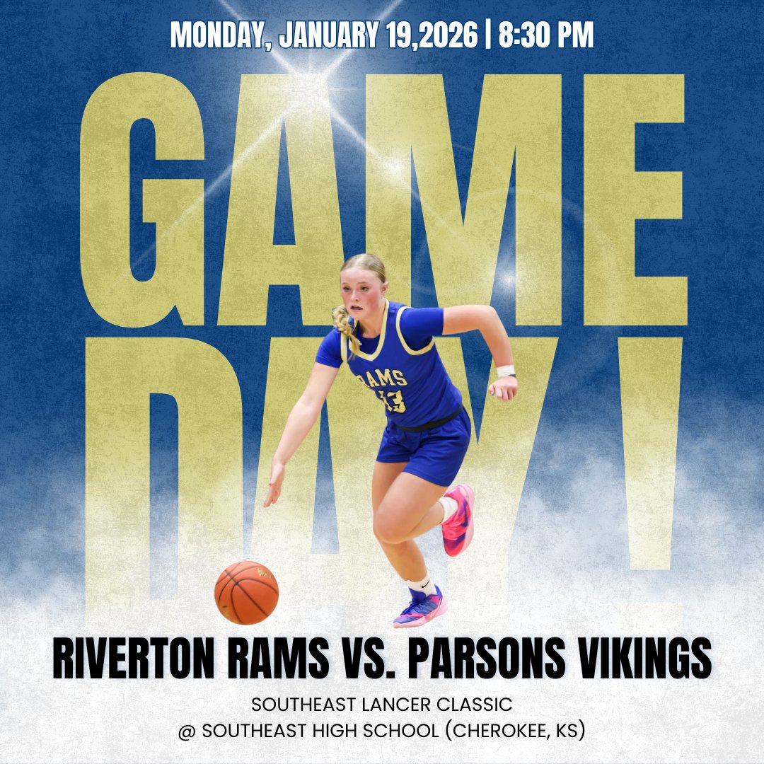 rivertonrams's tweet image. 1/19 HS Girls Basketball @ Southeast HS vs. Parsons Vikings 8:30 PM psqr.io/_DD4EAk375 via @ParentSquare