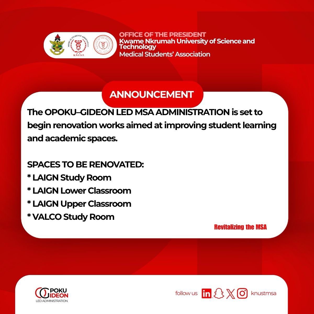 KNUST- MSA tweet media