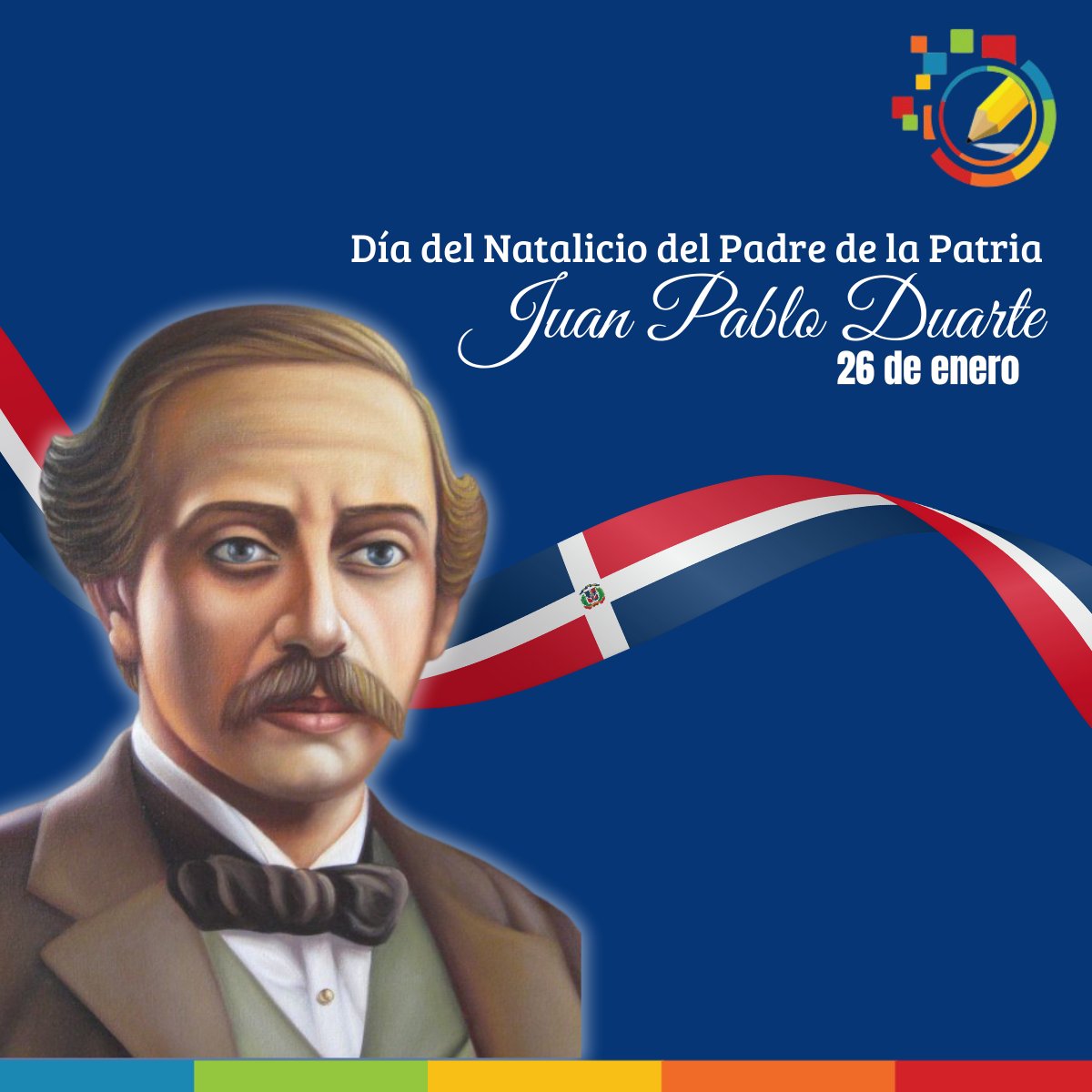 educando_rd's tweet image. Cada 26 de enero se realizan actos oficiales,  ofrendas florales y actividades culturales en todo el territorio nacional, especialmente en el Altar de la Patria, donde reposan sus restos. Lee más en: educando.edu.do/portal/el-nata… 

#Efemerides #EducacionRD #Educando #Independentista