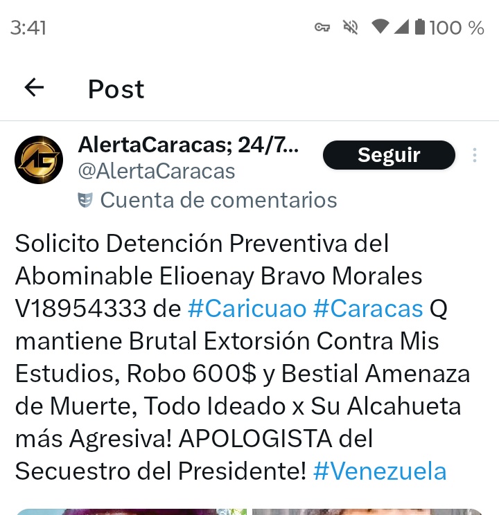 Ingo43726's tweet photo. Estoy siendo difamado y acusado de un grave delito en redes sociales por el sr Efrain Francisco Figueira Gouveia 17160565, asegura que mi sra madre (63 años con condición de salud) fue la persona que idealizo este plan apologista #Caricuao #Caracas #UCV #Catia #Venezuela #Difamar https://t.co/Ni7BLKaL63