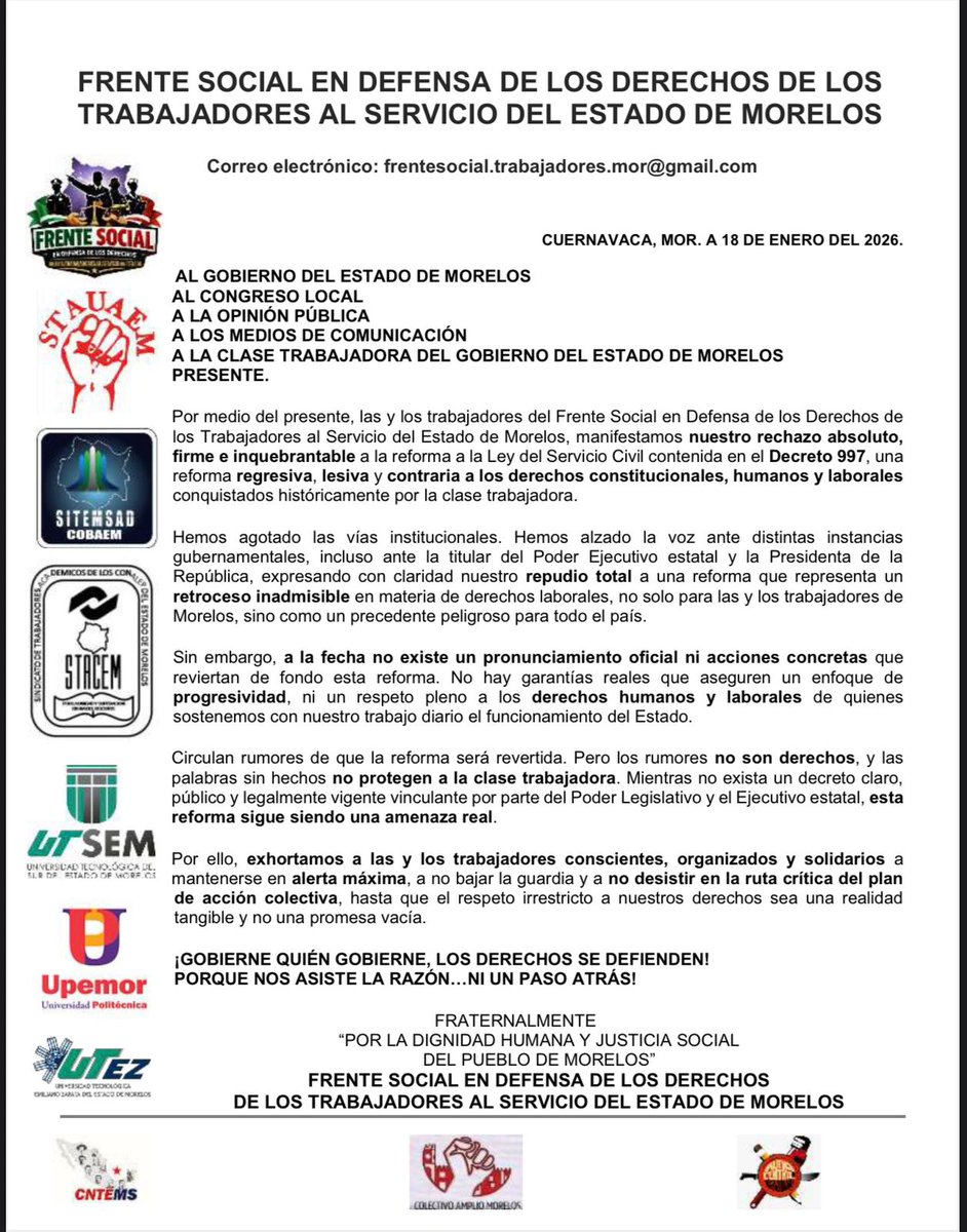 eng12lili's tweet photo. Respeto a nuestros derechos 💪💪💪💪 @GobMorelos https://t.co/FE1HX1gVLJ