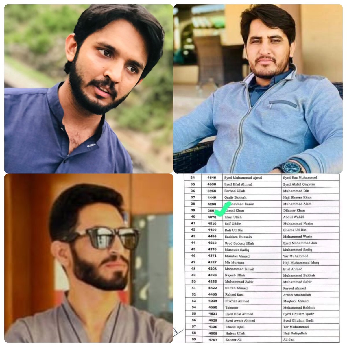 aapcfc's tweet photo. Congratulations 🎊 to Engr. Irfan Ullah (AAP, Batch-06, District Ziarat) and Waseem Ahmed (AAP, B-09) on qualifying for the post of Sub Engineer, and to Dr. Sabir Ali (B-09) on successfully clearing the written part of the Dental Surgeon exam through BPSC. https://t.co/c1VRHboTgw