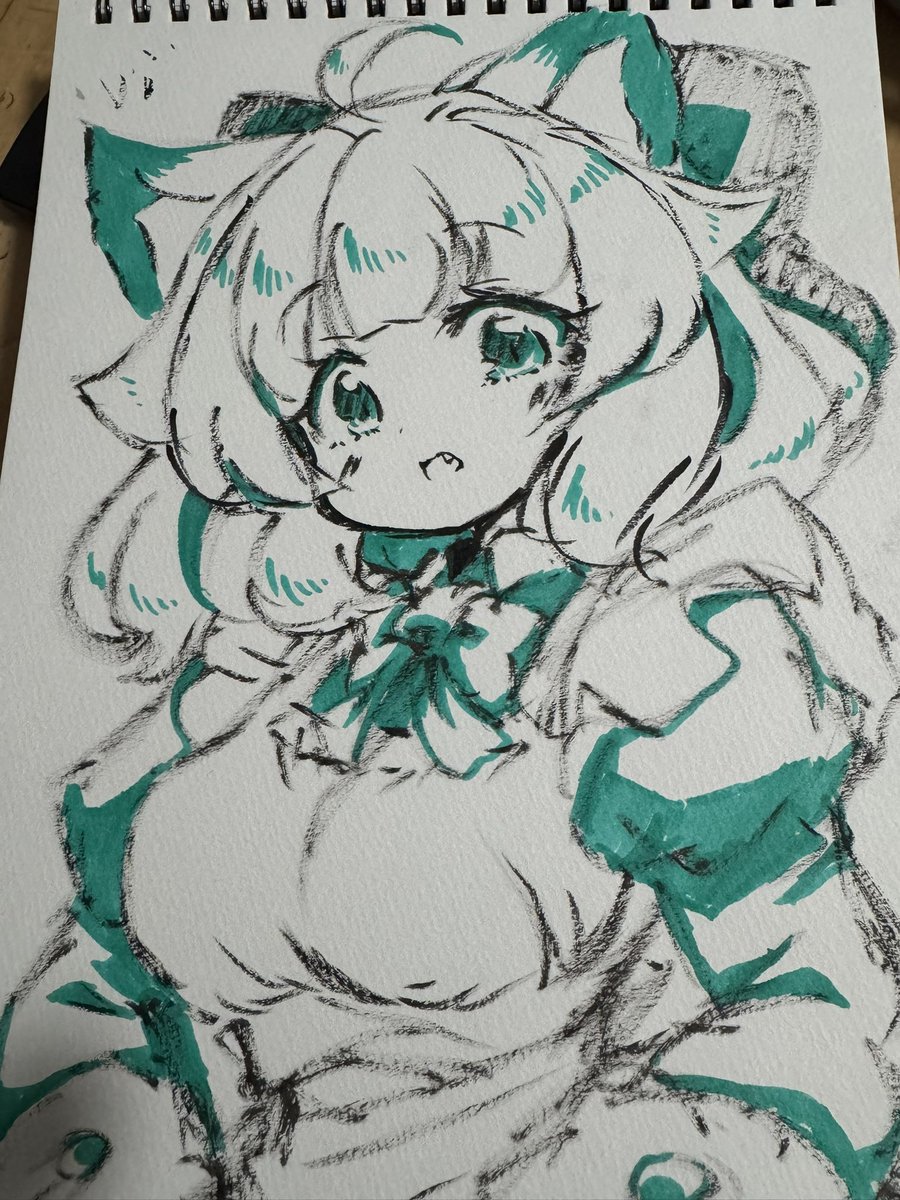 筆ペン落書き
黒筆のインクはもうゼロよ! 