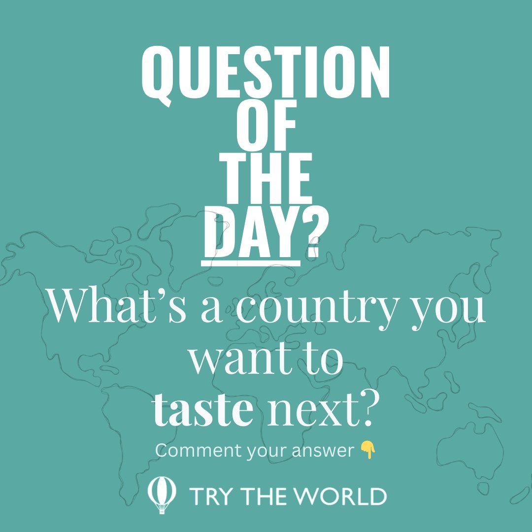 Trytheworld's tweet image. Question of the day 🌍

If you could taste one country next — no limits, no passport required — where would you go?

We’re always curious about where your cravings take you 👀

Comment your answer below 👇

#QuestionOfTheDay #TryTheWorld #GlobalFlavors #TasteTheWorld…