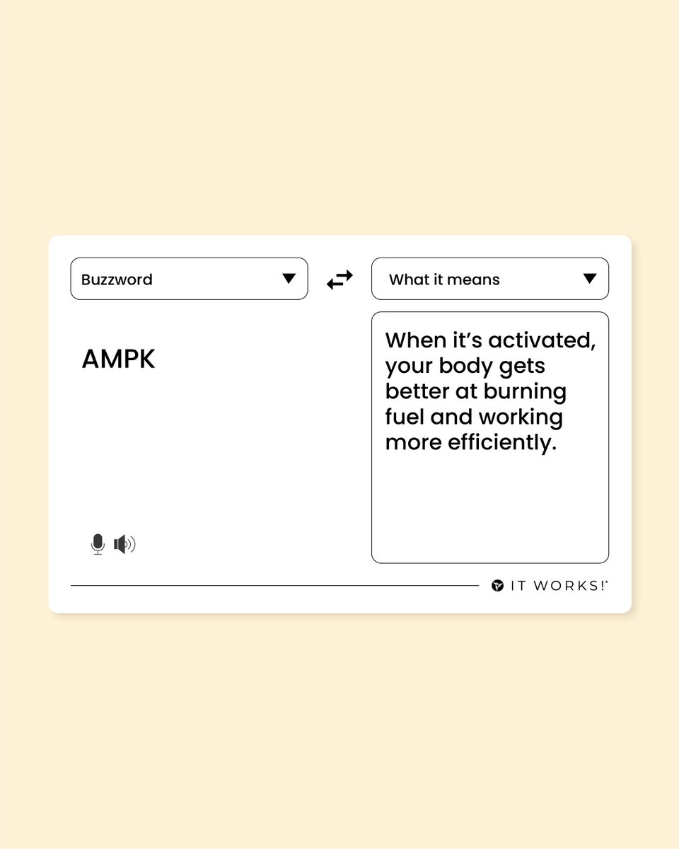ItWorksGlobal's tweet photo. Turn your metabolism on. 🔥
BRN+ supports AMPK — your body’s natural “on switch” for energy and fat burning — helping you work smarter, not harder, from the inside out.* 💪✨
#MetabolismBoost #FatBurning #EnergySupport #HealthyLiving https://t.co/5cKTlRjMCz