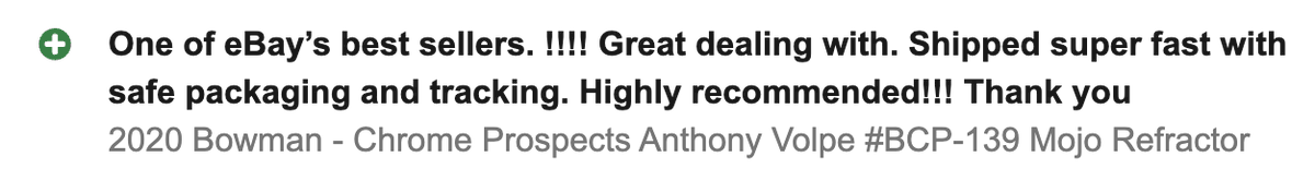 JSCardsCllctbls's tweet image. Nothing beats waking up to feedback like this 🙌

Taking care of cards like they’re my own — always.
Appreciate the trust 🤝
#eBaySeller #SportsCards #CardCollecting #PSA10 #TradingCards #JSCollectibles #eBayCommunity #HobbyLife

@CardPurchaser