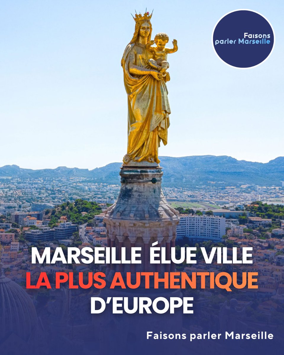 Marseille a obtenu le label « Ville la plus authentique d’Europe » selon une étude d’InsureandGo. 🩵🥇

#Marseille