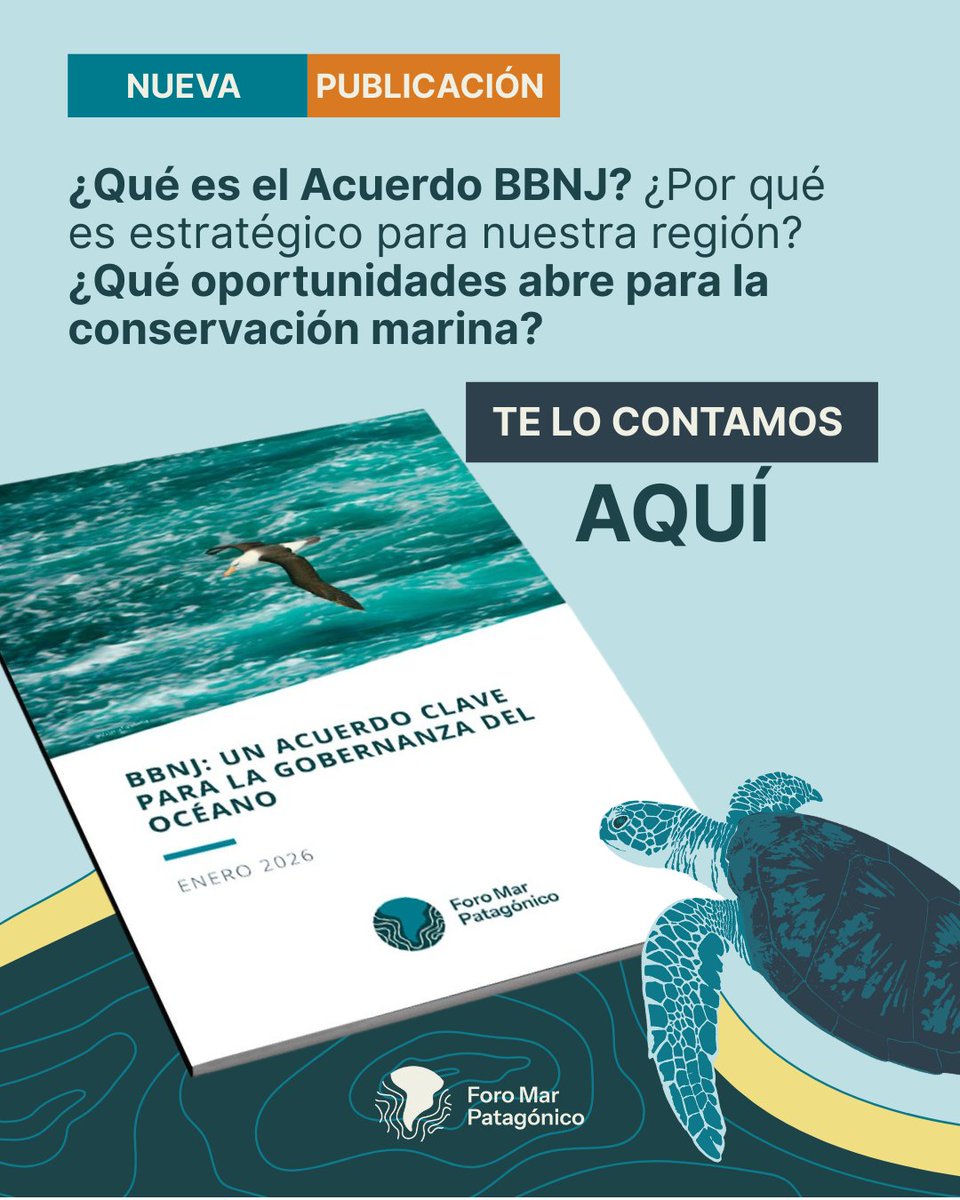 FMarPatagonico's tweet photo. 🌊 El océano no termina en las fronteras. El Acuerdo #BBNJ marca un antes y un después para la conservación de la biodiversidad en alta mar y abre oportunidades clave para la #GobernanzaOceánica.
Accede al documento completo 👉🏼https://t.co/u2F6pVaoBQ
#MarPatagónico #AltaMar https://t.co/Zm56p61LMt