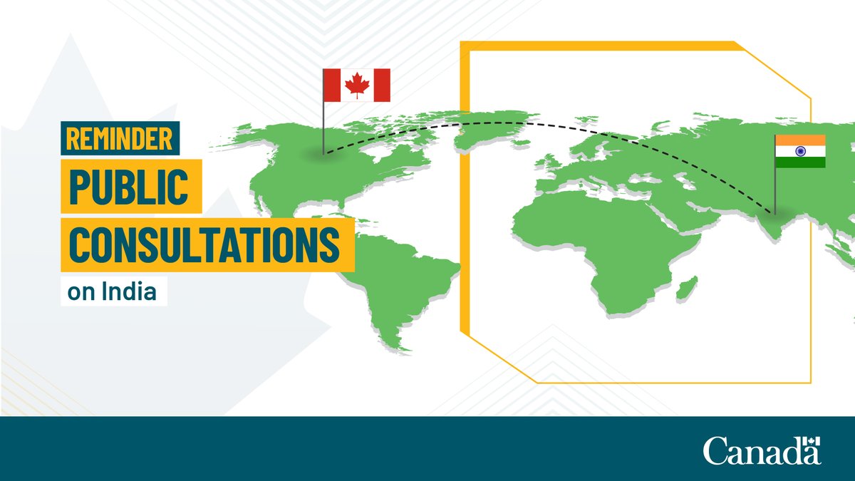 CanadaTrade's tweet image. 📣 REMINDER: The Canada-India #CEPA public consultations process ends on January 27, 2026.  🇨🇦🇮🇳

Be sure to participate in this important consultation:

👉international.canada.ca/en/global-affa…

#TradeDiversification