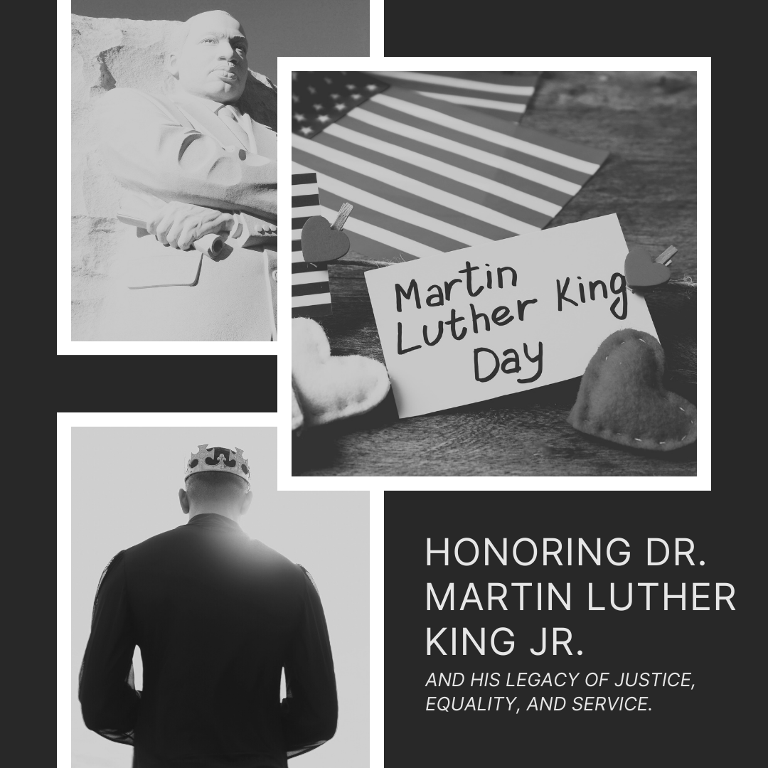 Honoring Dr. Martin Luther King Jr. and his legacy of justice, equality, and service.
#MLKDay #MartinLutherKingJr #Equality #JusticeForAll #ServeWithLove #CivilRights