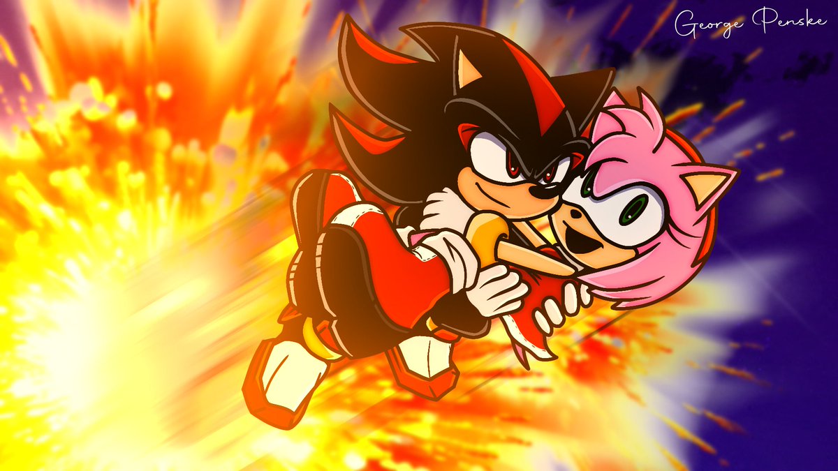 SAVE THE DAY! 
#shadamy #ShadowTheHedgehog #amyrose