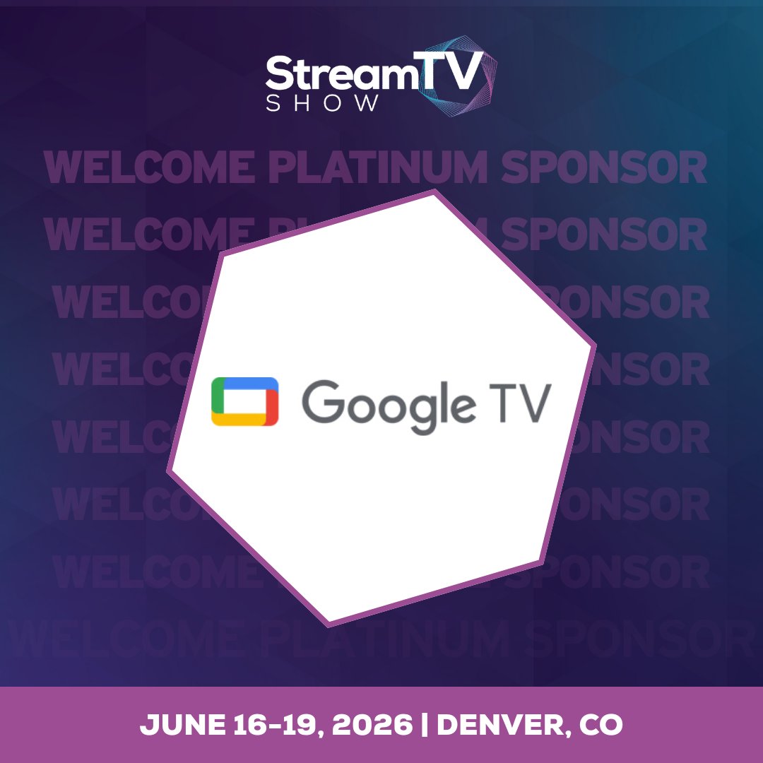 streamtv_show's tweet photo. We’re excited to welcome Google TV as a Diamond Sponsor of #StreamTVShow in Denver!

#StreamTVShow #StreamTVDenver #DiamondSponsor #GoogleTV #StreamingTV #CTV #MediaTech https://t.co/VIWTsN8qsI