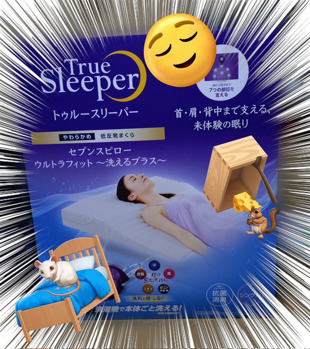 nWZFdlt1t2w41Z4's tweet photo. おこんばんは🌙✨️🐿️
オカン🐔の飼育…
じゃなかった、主夫業はなかなか大変でござる😅💦
肩こりなどなどが結構きてるので、遂に導入‼️
#TrueSleeper
#ShopJapan
少しでも改善されたらなぁ…
ぼちぼちおねんねです…
🥱💤💤💤 https://t.co/HKAPwCP8Bb