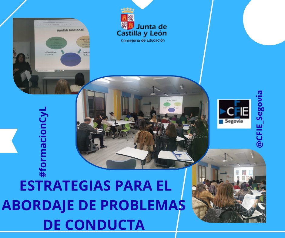 📚✨ Segunda sesión del curso “Estrategias para el abordaje de problemas de conducta” <a href="/CFIE_Segovia/">CFIE de Segovia</a>.
💬 La conducta no es problema, es la situación de lo que pasa
🌱 Seguimos apostando por una convivencia positiva con Vanessa Ramajo <a href="/educacyl/">Educación JCyL</a> #incluCyL #formacionCyL #innovaCyL