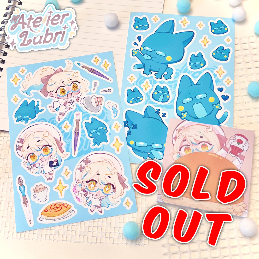 AtelierLabri's tweet photo. SOLD OUT ALREADY?! 🩵🤎
Thank you so much for the amazing support! Restocks for the stationery set and sticky notes are already in progress.
In the meantime, all sticker sheets are still available! https://t.co/8lTUMOFpyB