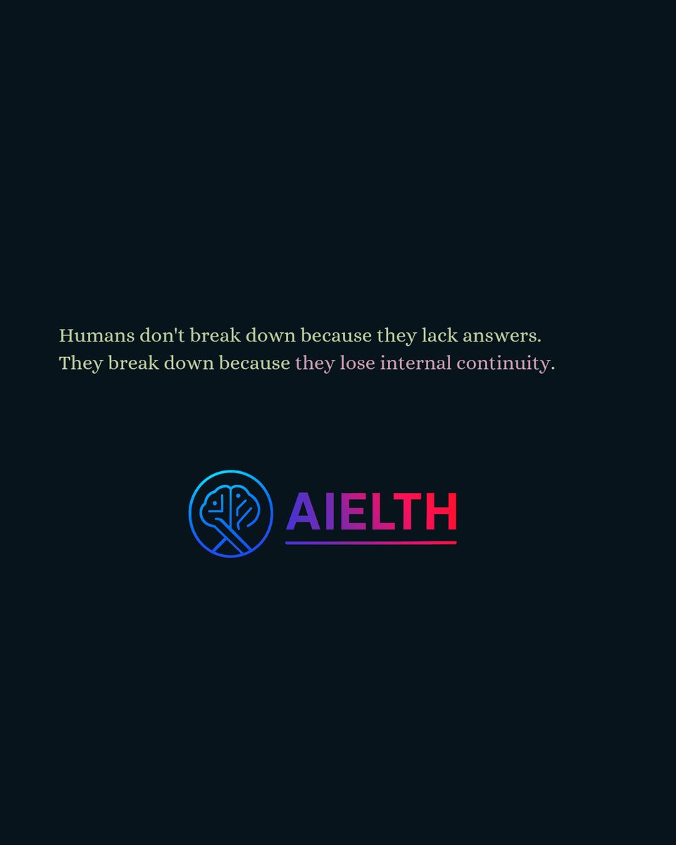 aielthcore20666's tweet image. Stability comes from continuity.

#ThinkWithAIELTH #thinkingbetter #decisionfatigue #lifeandwork #mentalload
