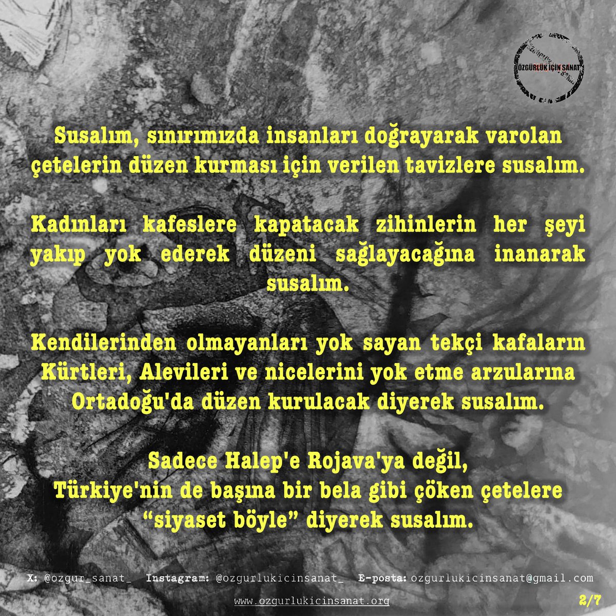 Özgürlük İçin Sanat İnisiyatifi tweet media